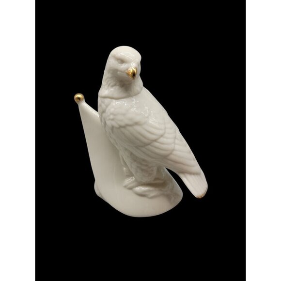 Lenox Eagle on Flag Figurine China Jewels Collection Porcelain 1994 Gold Trim 6" - Picture 7 of 12